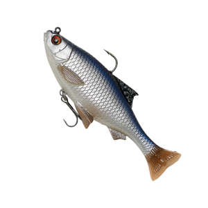 leurre souple monté Savage gear 3D pulsetail roach 10cm