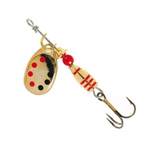 Cuiller De Pêche Suissex Ultra Argent Points Rouges Et Noirs - Taille N°1 - Pour Eau Lente Ou Rapide