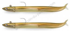 Leurres FIIISH Crazy Sand Eel 12 Cm - Double Combo Offshore 15g - Bleu Nacré - Pour Pêche En Mer