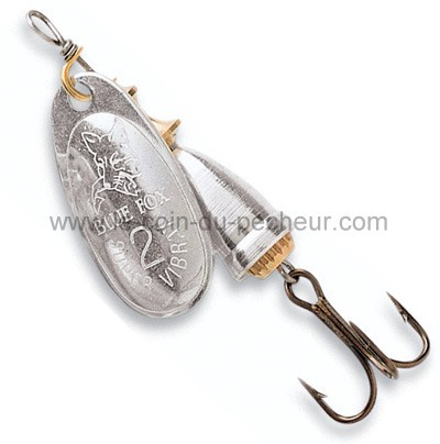 Cuiller tournante Vibrax Blue fox original argent