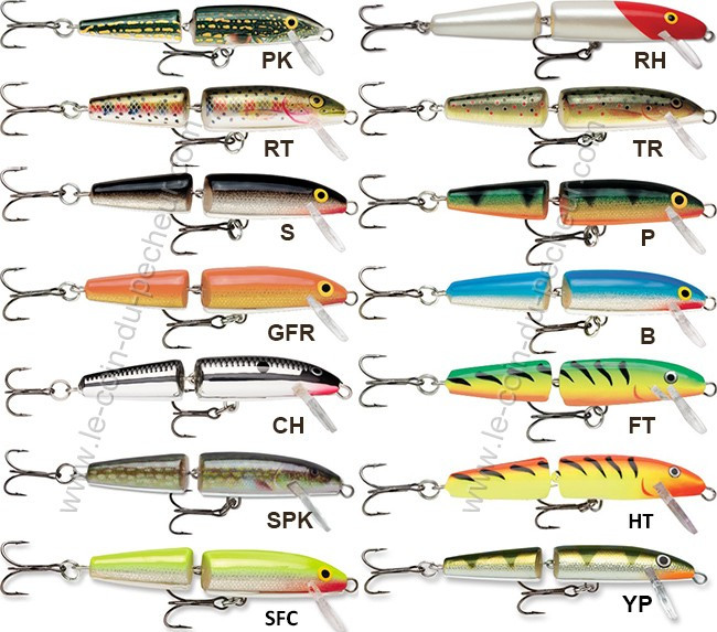 Poisson nageur flottant articulé Rapala Jointed 9cm J09