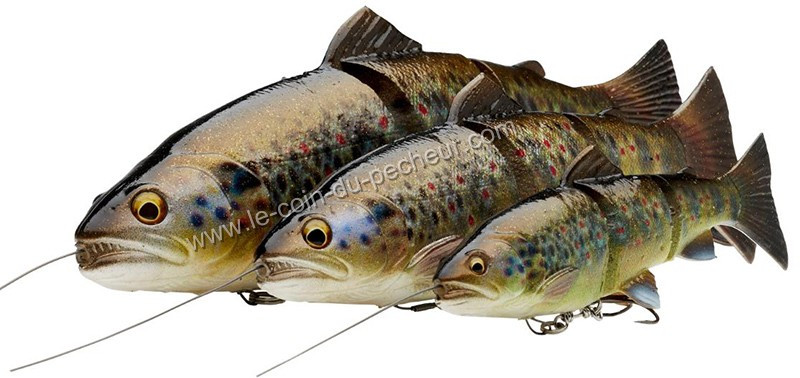 Leurre SAVAGE GEAR 4D trout line thru swimbait 15cm monté