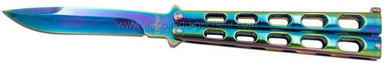 Couteau Papillon Third Arc en ciel 12,5 cm Inox - TH.K2919W