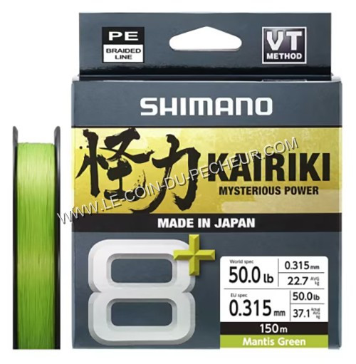 Tresse Shimano Kairiki 8+ Green - 150M