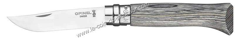 Couteau Opinel n°08 Manche bouleau lamellé gris
