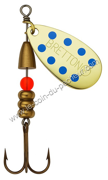 Cuiller tournante BRETTON Or points bleus