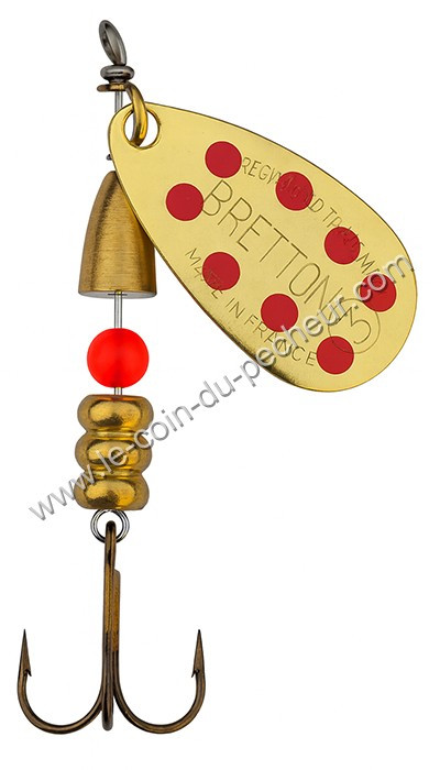 Cuiller tournante BRETTON Or points rouges