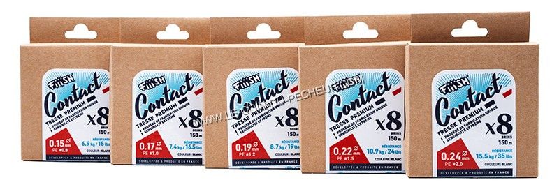 Tresse Fiiish Contact Blanche 8 brins