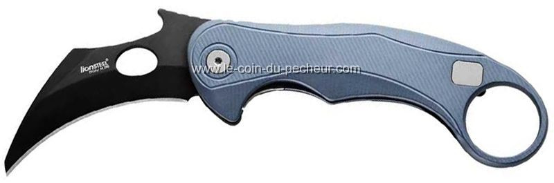 Couteau Lionsteel Karambit L.E.One Mid Bleu lame Noire - LE2A.IB