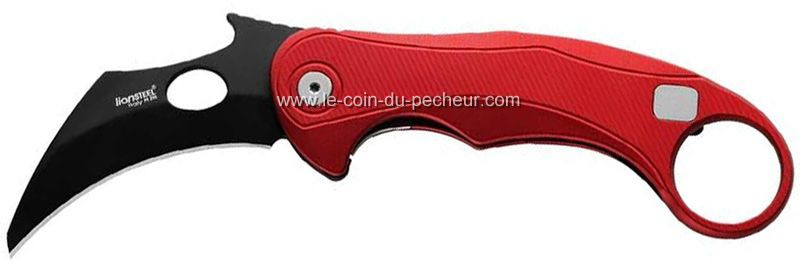 Couteau Lionsteel Karambit L.E.One Mid Rouge lame Noire - LE2A.RB