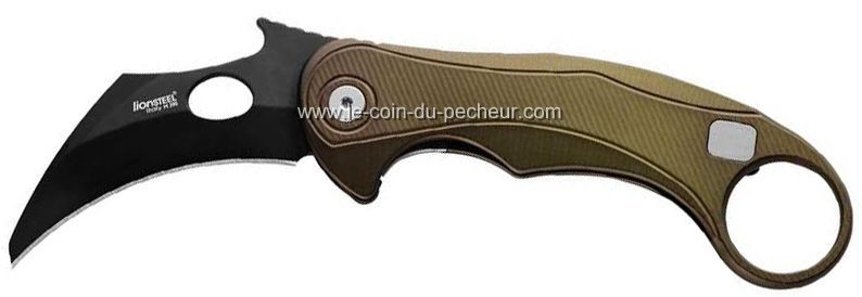 Couteau Lionsteel Karambit L.E.One Mid Vert lame Noire - LE2A.GB