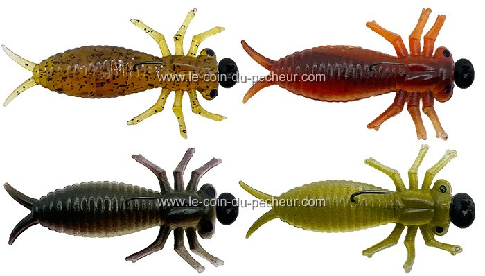 Leurre souple armé Delalande Morbak 5 cm imitation insecte