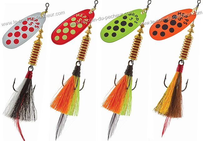 Cuiller tournante MEPPS comet décorée Bucktail