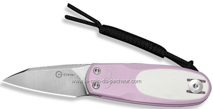 Couteau Civivi Purr G10 Rose et blanc - C250544