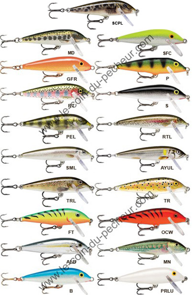 Poisson nageur plongeant Rapala countdown 9cm CD09