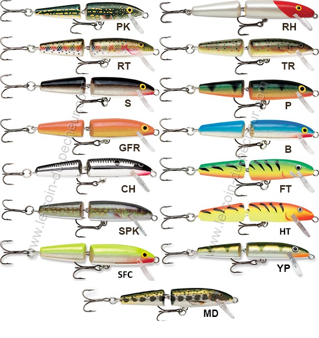 Poisson nageur flottant articulé Rapala Jointed 11cm J11