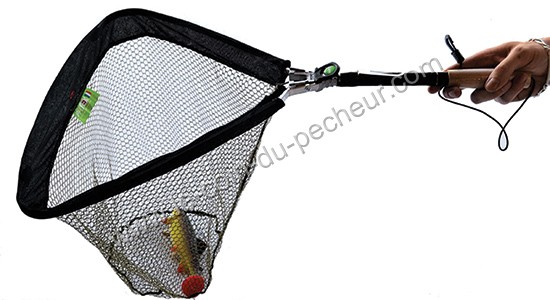 Épuisette de Pêche Pliable,Épuisette de Pêche avec Filet de Pêche Pliable,Télescopique  Filet Triangulaire pour Adultes et Enfants : : Sports et Loisirs