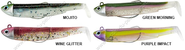 Leurre Souple Shad Fiiish Combo Black Minnow 90 Off Shore 9cm, 10g