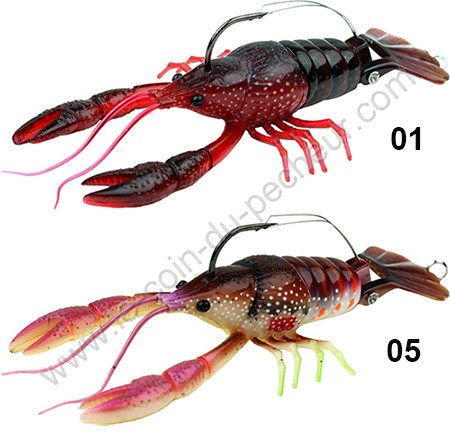 Leurre souple écrevisse River2sea dahlberg clakin crayfish 9cm