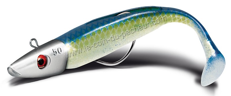 Leurre souple armé Suissex Shad spin blade