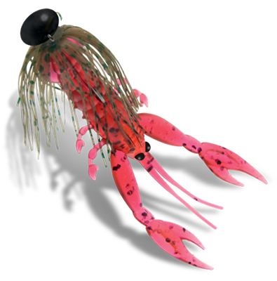 leurre souple écrevisse Delalande craw jig mini 8cm monté