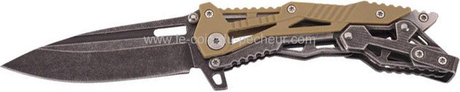 Couteau HERBERTZ tout inox Noir Kaki 11,5 cm - 578712