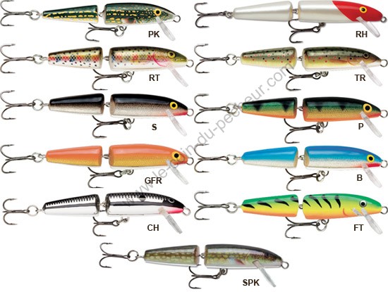Poisson nageur flottant articulé Rapala Jointed 13cm J13