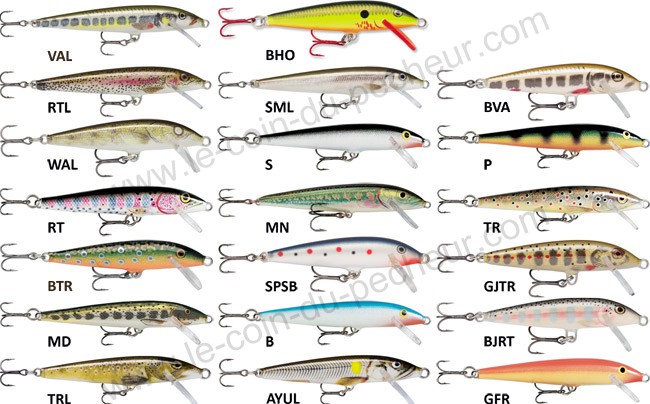 Poisson nageur flottant Rapala Original floater 5cm F05