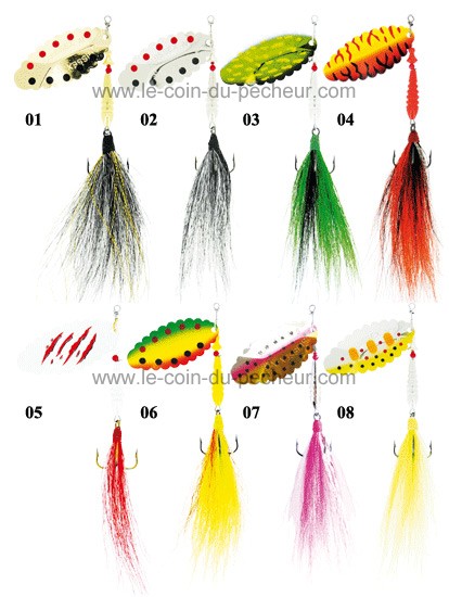 Cuiller tournante Suissex XL Bucktail spécial carnassier