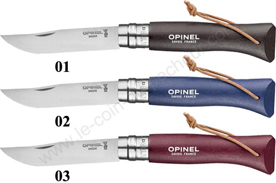 Opinel 8 VRI NOIR BRUN + LIEN BAROUDEUR