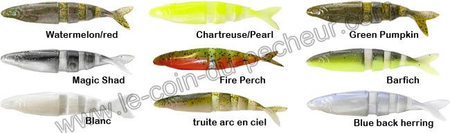 Leurre souple LAKE FORK Live Magic shad non monté