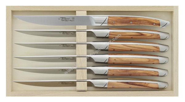 Coffret 6 couteaux de table manche olivier LE THIERS - 6872