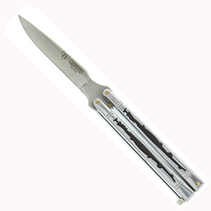 couteau-papillon-cudeman-chrome-insert-noir-5037-2