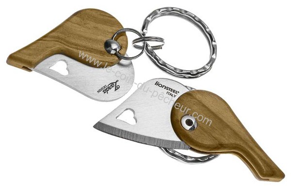 Canif porte-clés LIONSTEEL Lionbeat manche Olivier - LB.UL